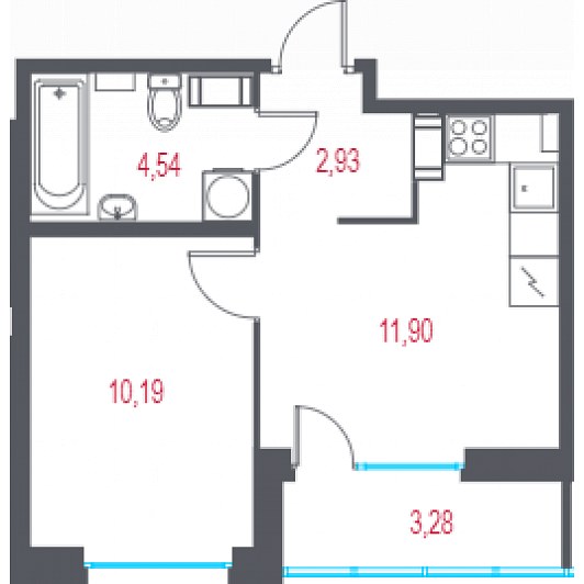 Квартира 2E-комнатная