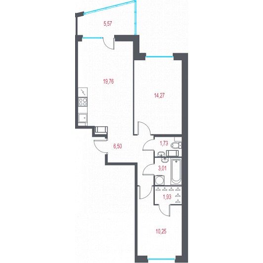 Квартира 3E-комнатная