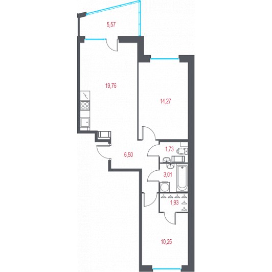 Квартира 3E-комнатная