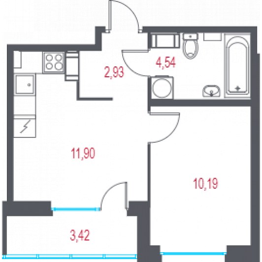 Квартира 2E-комнатная