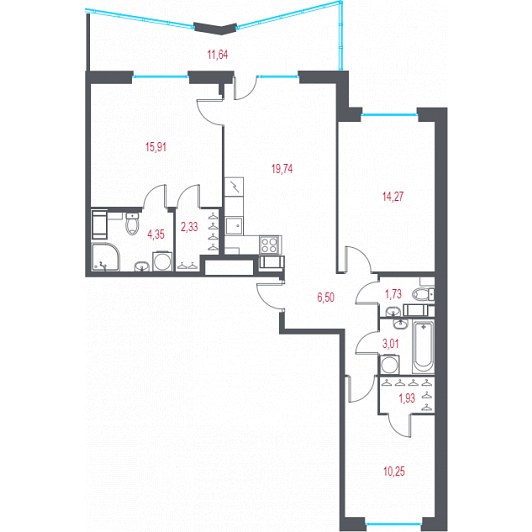 Квартира 4E-комнатная