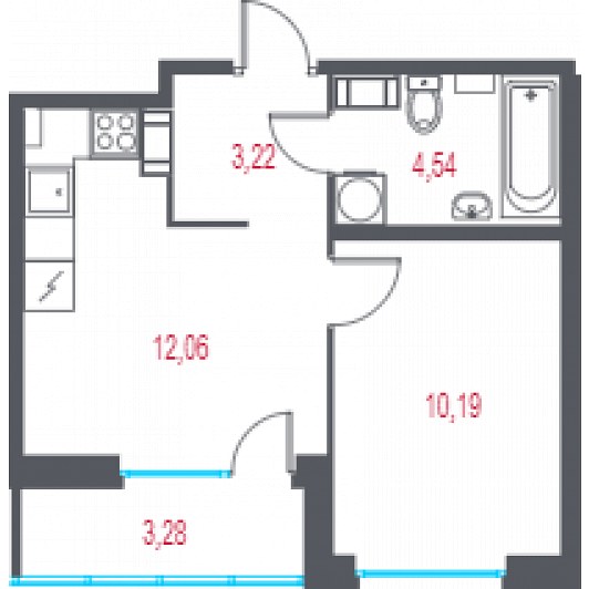 Квартира 2E-комнатная