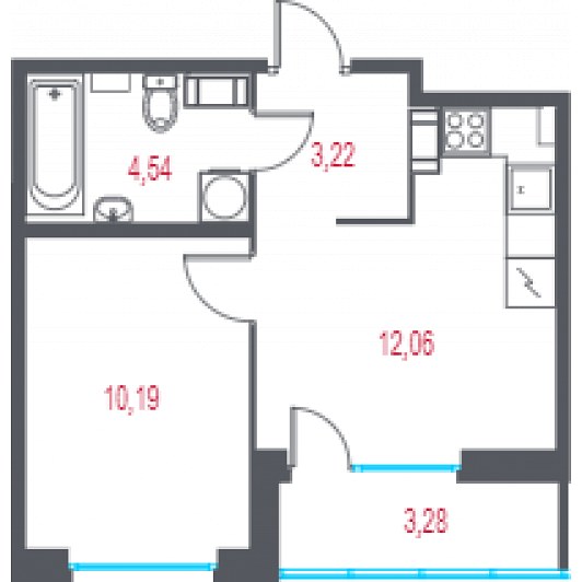 Квартира 2E-комнатная