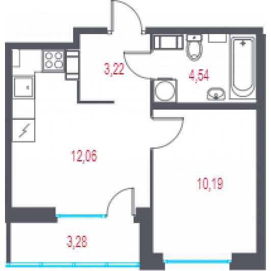 Квартира 2E-комнатная