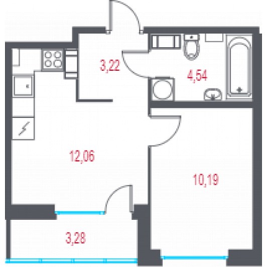 Квартира 2E-комнатная