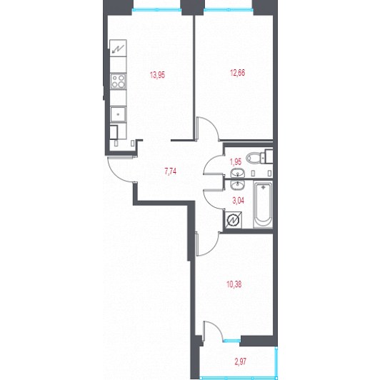 Квартира 3E-комнатная