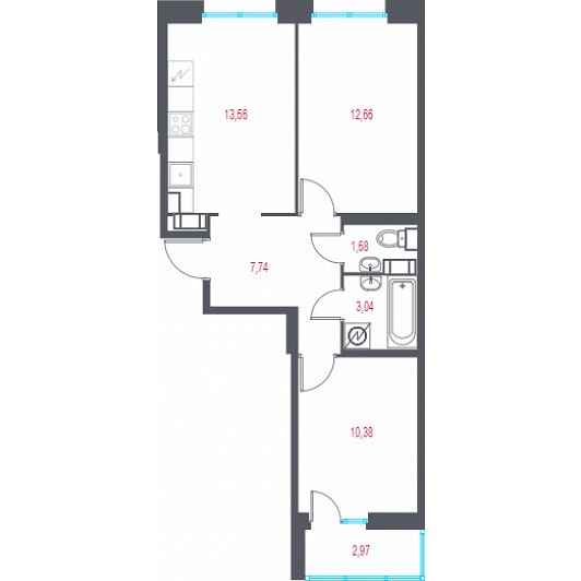Квартира 3E-комнатная