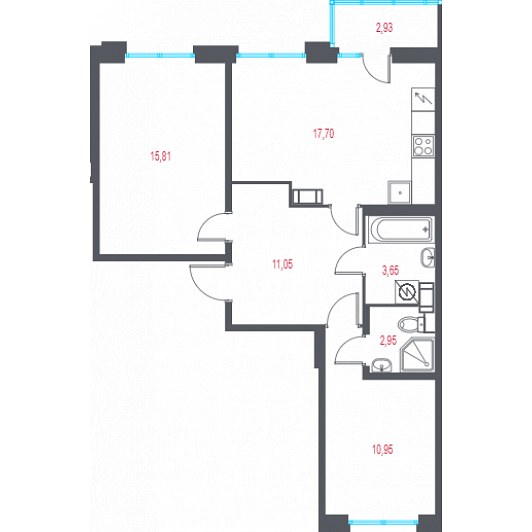 Квартира 3E-комнатная