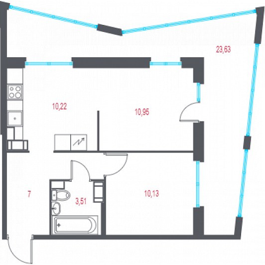 Квартира 2-комнатная