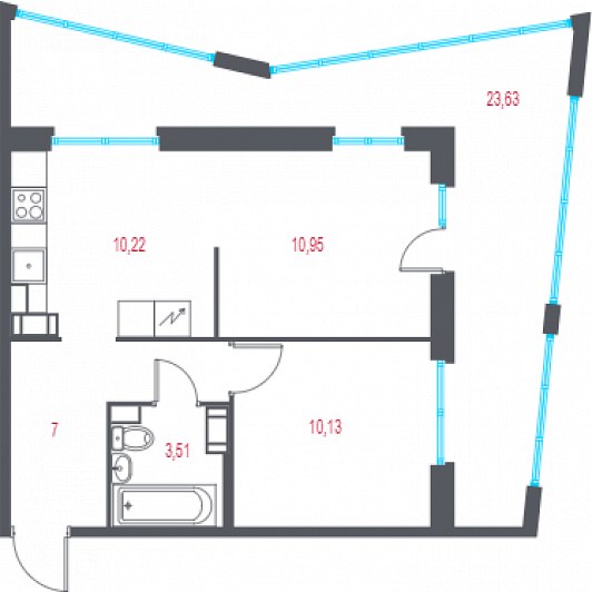 Квартира 2-комнатная