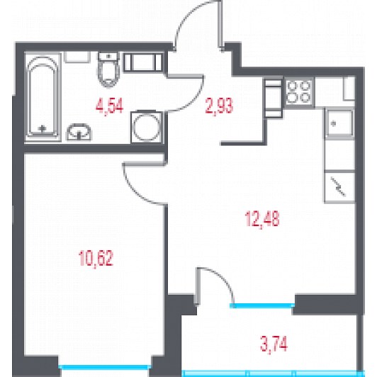 Квартира 2E-комнатная