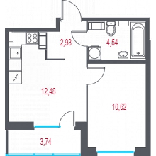 Квартира 2E-комнатная