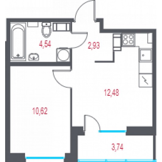 Квартира 2E-комнатная