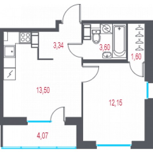 Квартира 2E-комнатная