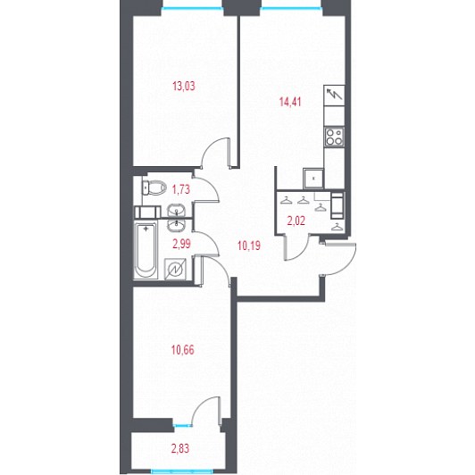 Квартира 3E-комнатная
