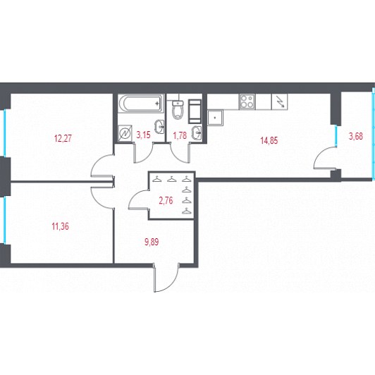 Квартира 3E-комнатная