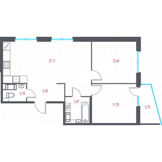 Квартира 3E-комнатная