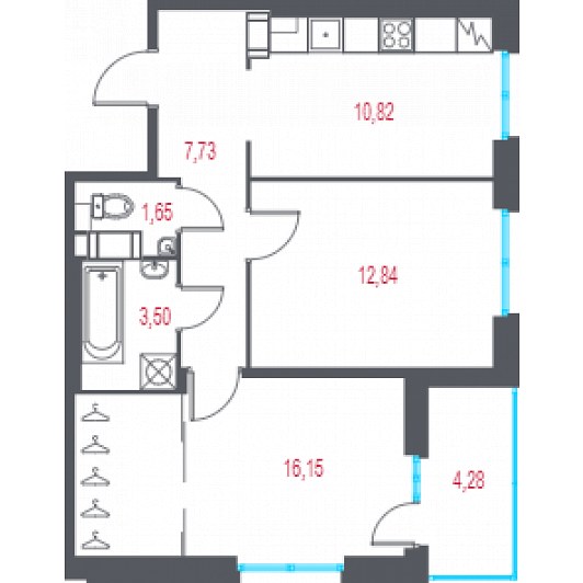 Квартира 2-комнатная