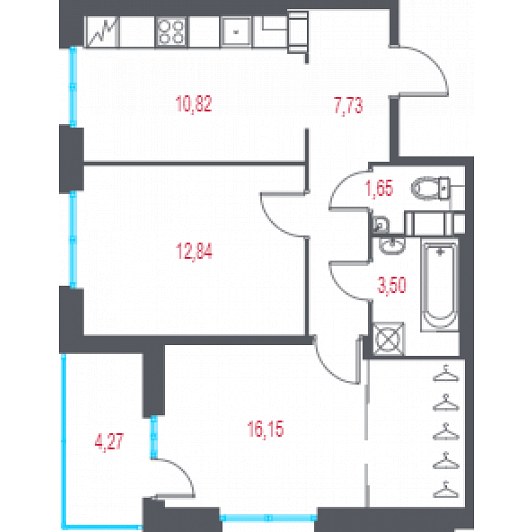 Квартира 2-комнатная