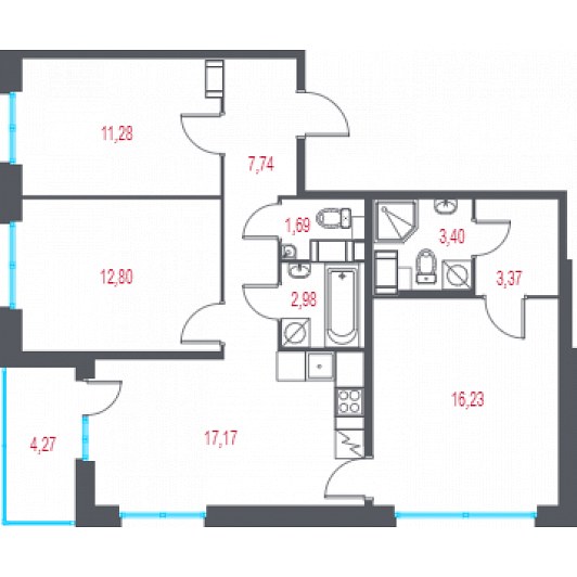 Квартира 4E-комнатная